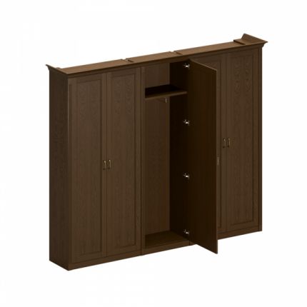 Шкаф высокий комбинированный (2 для документов + узкий для одежды) дуб мелвилл