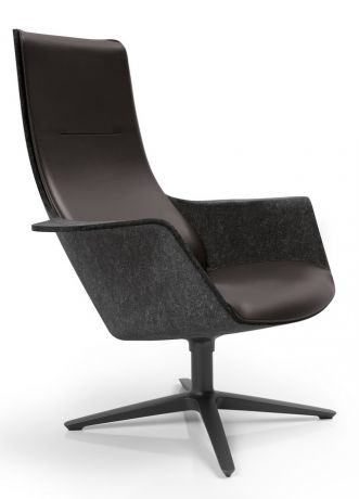 Кресло руководителя Wooom натуральная кожа / темно-коричневая 4804
