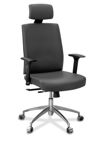 Кресло персонала Alfa X/SL/3D/H экокожа экокожа премиум / черная CN1114