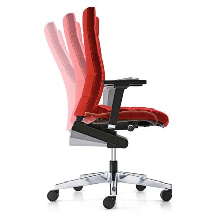 Кресло для посетителя Champ со средней спинкой  ткань / красная 5807