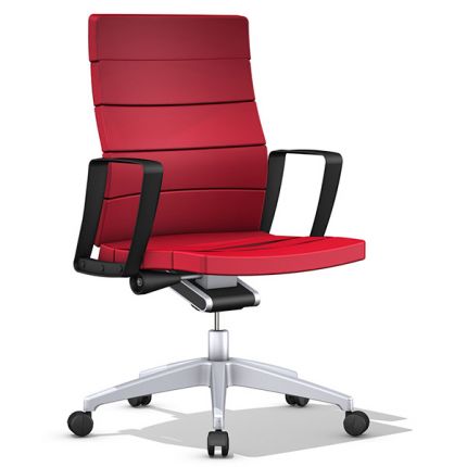 Кресло для посетителя Champ со средней спинкой  ткань / красная 5807
