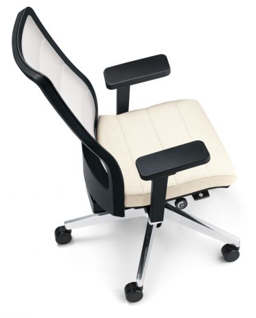 Кресло для посетителя AirPad натуральная кожа / зеленая