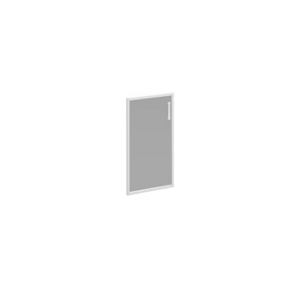Дверь стеклянная левая тонированная в алюминиевой раме венге