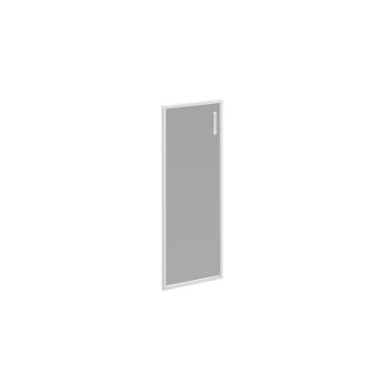 Дверь стеклянная левая тонированная в алюминиевой раме венге