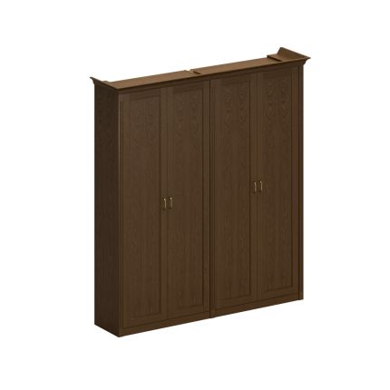 Шкаф высокий комбинированный (для одежды + для документов с закрытыми дверями) дуб мелвилл
