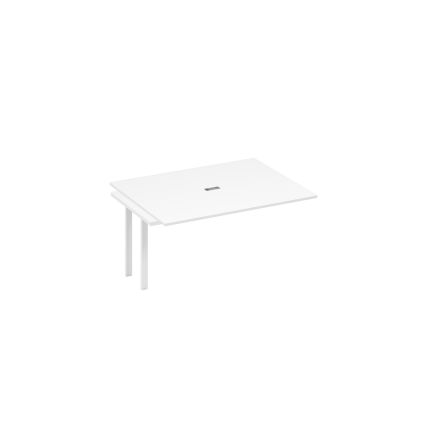 Секция стола для переговоров с металлокаркасом UNO белый премиум / металлокаркас белый