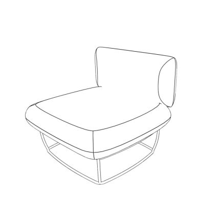 Кресло без подлокотников  ткань рогожка / kiton12