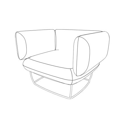 Кресло с подлокотниками ткань рогожка / kiton08